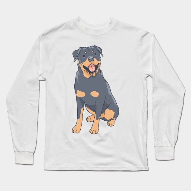 Rottweiler Long Sleeve T-Shirt by Csieben